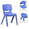 Flash Furniture Blue Plastic Stackable School Chair with 15.5" Seat Height, PK2 2-YU-YCX-005-BLUE-GG - alternate 2
